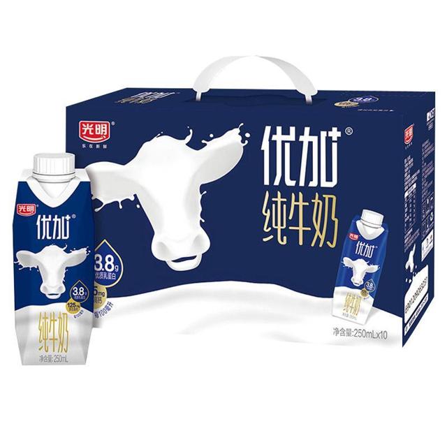 Bright 光明 优加3.8蛋白梦幻盖纯牛奶250ml*10盒