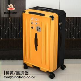 大嘴猴 行李箱男超大容量拉杆箱女旅行箱ins网红大号学生皮箱子 橘黄/黑拼色 30英寸