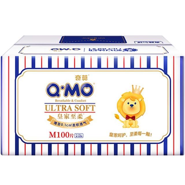 88VIP：Q·MO 奇莫 皇家至柔系列 婴儿纸尿裤 M100片