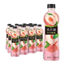 限地区、有券的上：美汁源 汁汁桃桃 420/450ml*12瓶