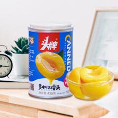 头牌 黄桃水果罐头 425克*6罐