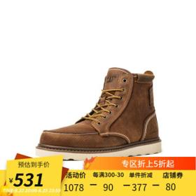 CAT 卡特彼勒 卡特 休闲鞋男常青款户外防滑耐磨经典复古工装靴机车马丁靴P712947K3EDC09 浅棕色 41