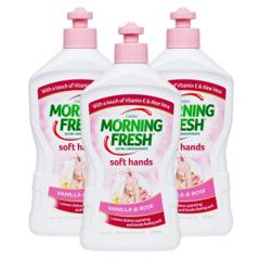 澳洲进口 Morning Fresh 食品级 玫瑰味高浓缩洗洁精 350ml*3瓶