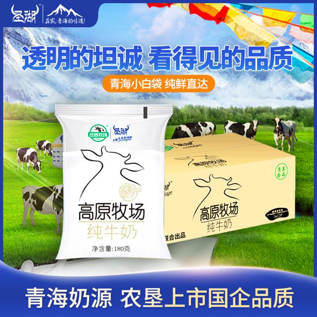 圣湖 高原牧场纯牛奶 180g*12袋