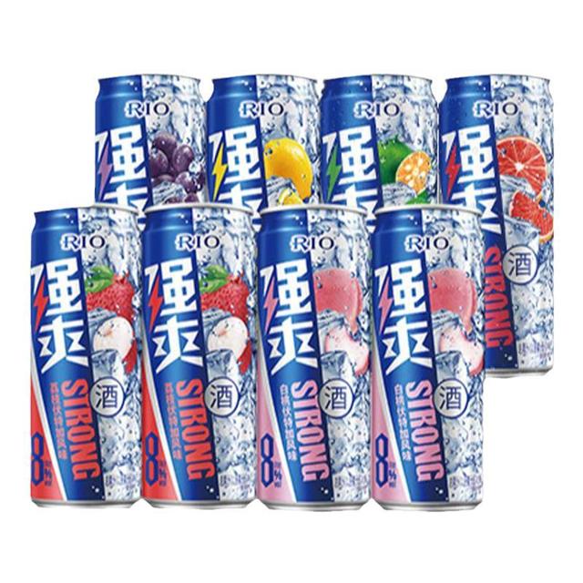 RIO 锐澳 《快乐再出发》节目同款RIO锐澳预调鸡尾酒果酒强爽8度330ml*8罐