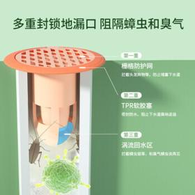 伊麦卡 卫生间地漏防臭防异味过滤器反味防虫头发厕所蟑螂防虫盖 硅胶地漏1个（颜色随机）