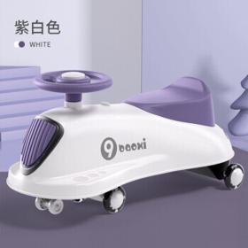 米迪象 儿童扭扭车摇摆车宝宝滑行车紫色标准款+塑料轮+无音乐闪光