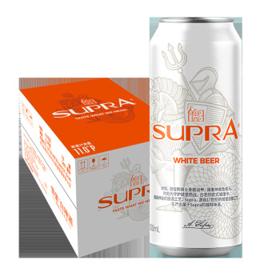珠江啤酒 雪堡啤酒 11度 比利时风味白啤 精酿啤酒 500ml*12听 整箱装