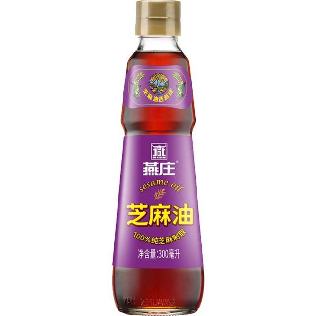 燕庄 压榨纯芝麻油500ml香油低温压滤凉拌调味火锅烹饪