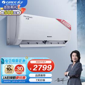 GREE 格力 空调 天丽 冷暖两用 大1匹 一级能效 变频 挂机 卧室 挂机 自清洁 大1匹 皓雪白