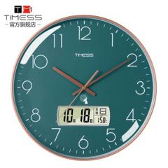 TIMESS 中国码电波表 12英寸 日期温度显示 自动对时分秒不差