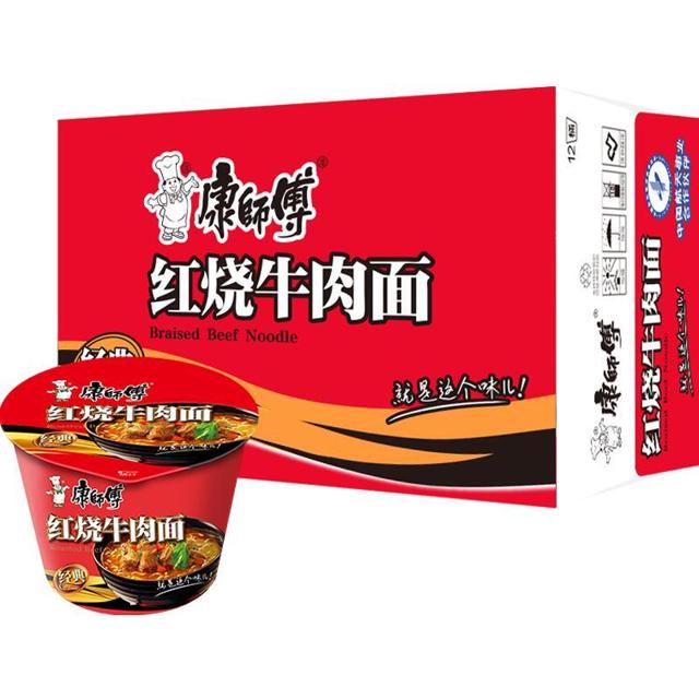 康师傅 红烧牛肉面 12桶