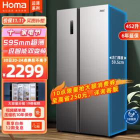Homa 奥马 BCD-452WKH/B 风冷对开门冰箱 452L星爵银