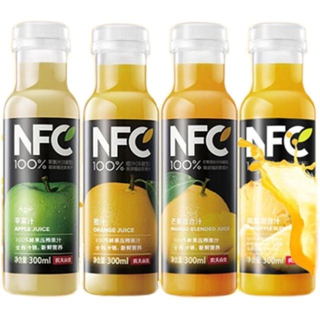 农夫山泉 NFC鲜榨橙汁芒果苹果凤梨汁低温果汁冷藏型饮料300ml