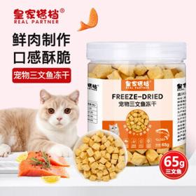 REAL PARTNER 皇家搭档 猫零食 猫冻干猫咪零食成猫幼猫宠物零食三文鱼冻干65g