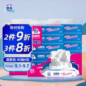 Hygienix 洁云 湿厕纸 40片*6包
