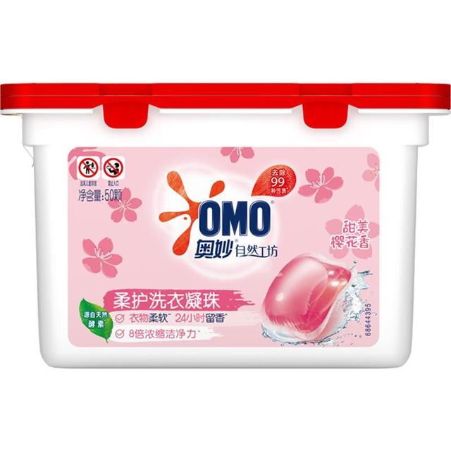 88VIP：OMO 奥妙 自然工坊洗衣凝珠 50颗 樱花甜香