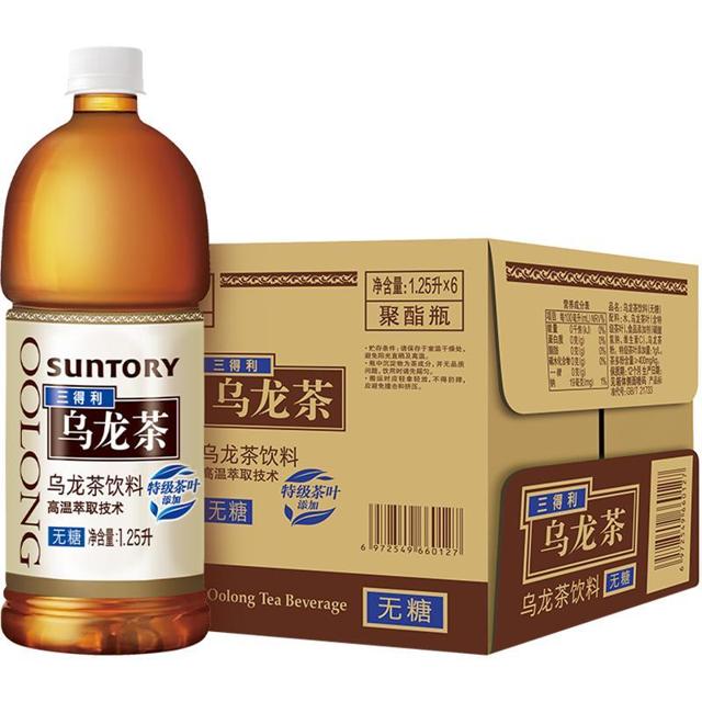 SUNTORY 三得利 乌龙茶（无糖） 1250ml*6瓶