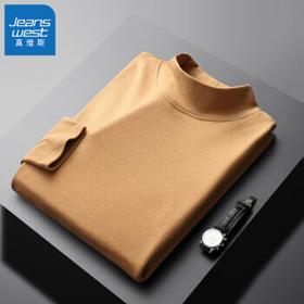 JEANSWEST 真维斯 男士双面德绒半高领打底衫 EE-24