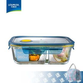LOVWISH 乐唯诗 高硼硅玻璃饭盒微波炉专用保鲜盒套装3分隔饭盒