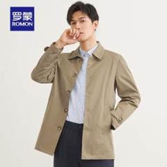 罗蒙 男士秋季新款 中长风衣外套