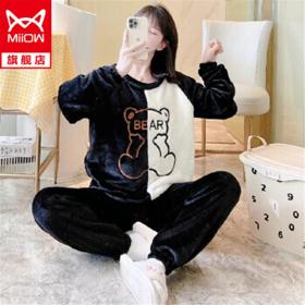 Miiow 猫人 法兰绒睡衣套装