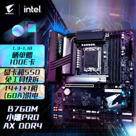 GIGABYTE 技嘉 小雕 PRO AX B760M AORUS PRO AX DDR4 MATX主板