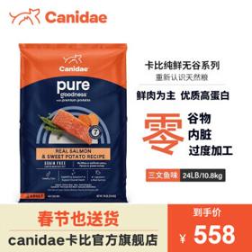 Canidae 卡比 天然无谷三文鱼成犬粮 10.89kg