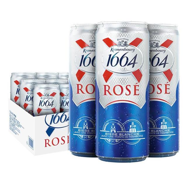 1664凯旋 1664啤酒桃红500ml*12罐果味啤酒整箱嘉士伯