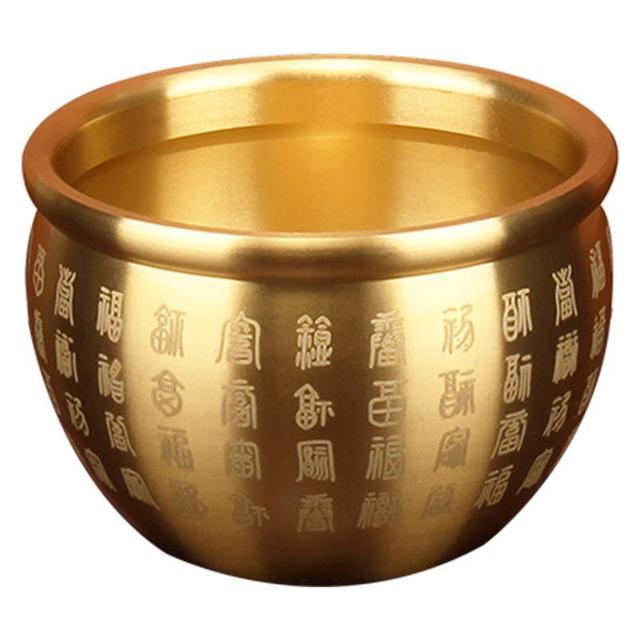 抗氧化黄铜米缸家居摆件聚宝盆150克