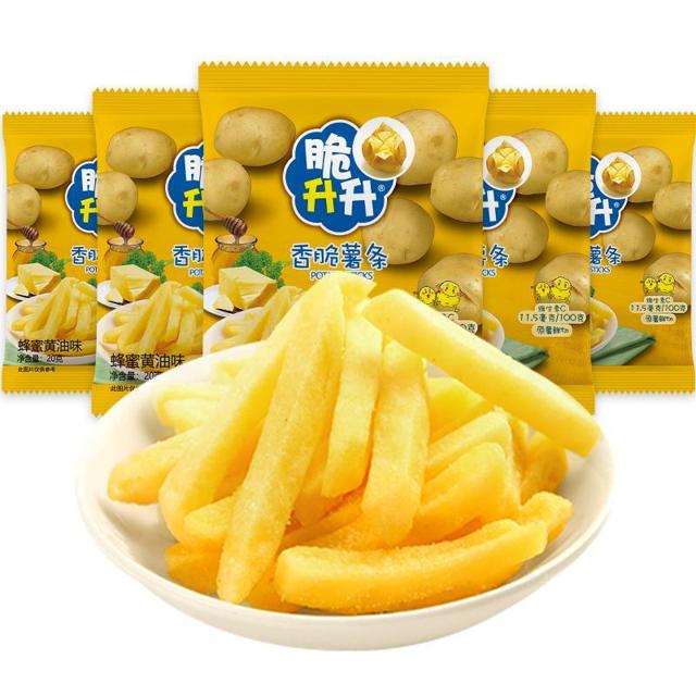 脆升升 蜂蜜黄油味薯条整箱非膨化食品锅巴薯片零食小吃年货大礼包