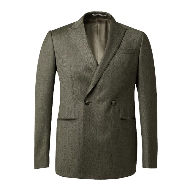 VICUTU 威可多 商场同款西装男套装上衣纯羊毛深军绿色西服外套
