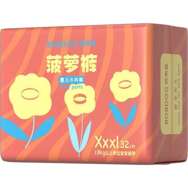 BoBDoG 巴布豆 新菠萝拉拉裤男女宝宝 弱酸亲肤超薄秋冬学步裤4码L-XXXL