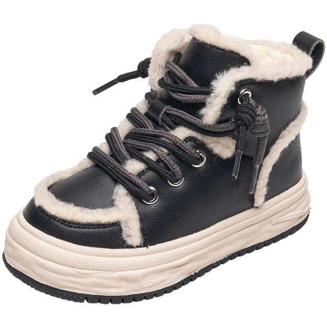 红蜻蜓 男童2022冬季新款高帮棉鞋加绒保暖雪地靴子软底舒适休闲鞋