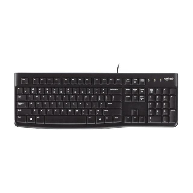 logitech 罗技 K120 104键 有线薄膜键盘 黑色