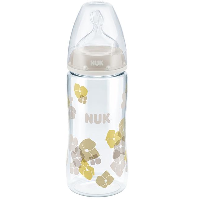 NUK 300ml宽口径PA奶瓶婴儿带6-18个月硅胶奶嘴