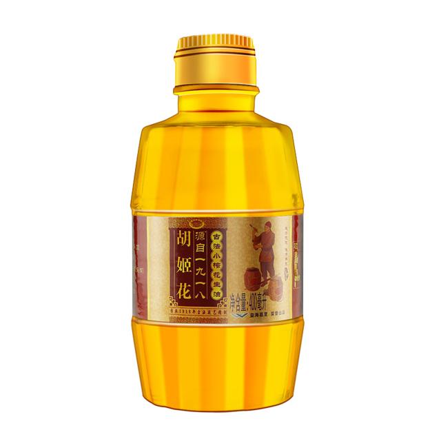 胡姬花 古法小榨花生油400ml/瓶 食用油 传统工艺 压榨健康家用