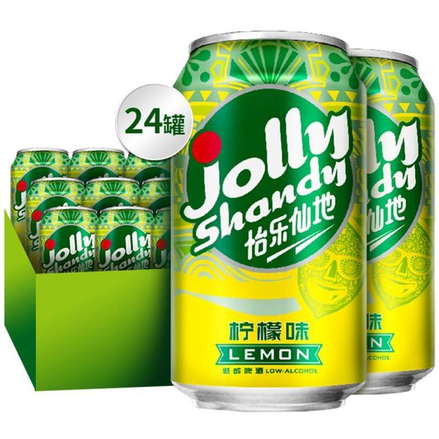 Jolly Shandy 怡乐仙地 啤酒柠檬味微醺啤酒330ml*24罐嘉士伯果味低醇啤酒罐装