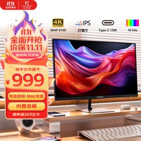 Innocn 联合创新 27C1U-L 27英寸IPS显示器（3840*2160、60Hz、95%DCI-P3、Type-C 15W）