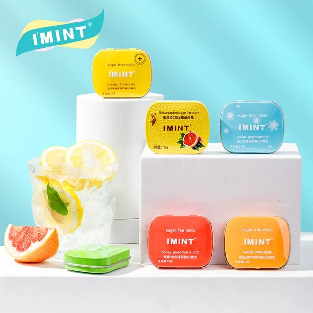 6盒 IMINT网红无糖薄荷糖