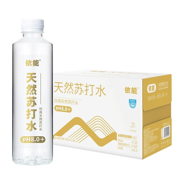 依能天然弱碱性苏打水400mlX15瓶整箱
