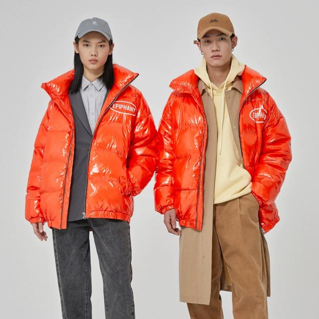 拍2 国货美特斯邦威银色羽绒服