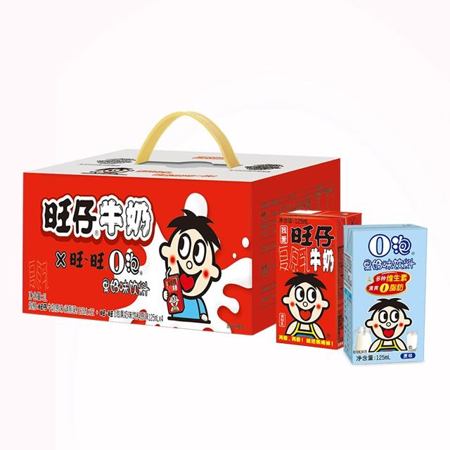 折17.7/箱 64盒旺旺旺仔牛奶+O泡果奶组合
