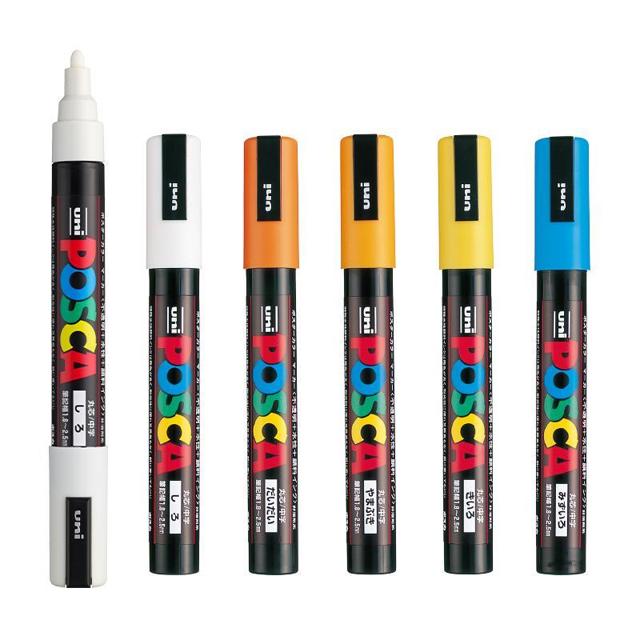 uni 三菱铅笔 宝色嘉POSCA PC-5M 水性丙烯马克笔 单支装