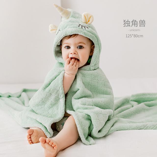 嫚熙婴儿浴巾新生儿童超柔吸水