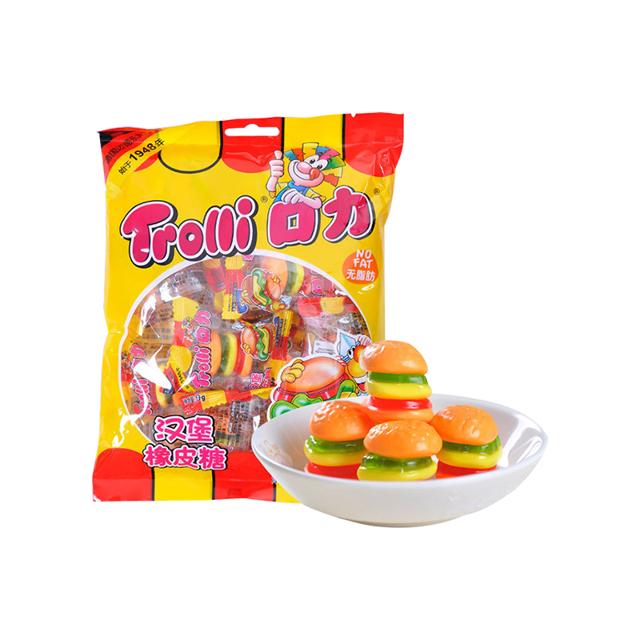 Trolli 口力 汉堡包橡皮糖108g*1袋喜糖糖果夹心软糖零食小吃休闲食品