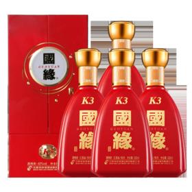PLUS会员：今世缘 42度国缘K3 宴会送礼商务喜酒白酒 500ml*4瓶 整箱装