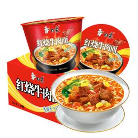 BAIXIANG 白象 方便面 经典红烧牛肉107g*12桶泡面整箱装