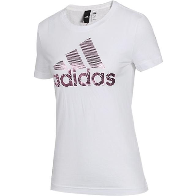 adidas 阿迪达斯 短袖女2023夏季旗舰店官网运动服半袖上衣白色宽松T恤潮