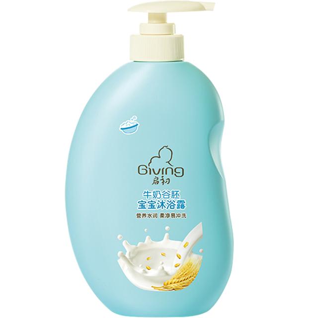 Giving 启初 牛奶谷胚宝宝专用儿童易冲洗不刺护肤沐浴液婴儿沐浴露620ml